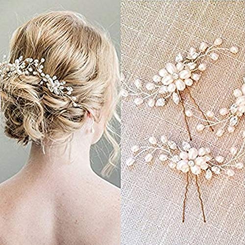 Diadema para novia, 3 unidades, de cristal, con perlas plateadas, estilo vintage, para mujeres y niñas en bodas, fiestas o eventos casuales