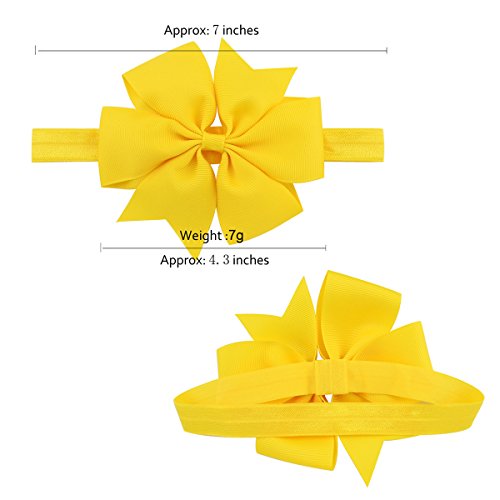 Diademas Bebe Niña, Paquete de 20 Diademas Elásticas con Arcos de Pelo de 4.3" Diseño de Regalo Surtido de Colores para Recién Nacido Diademas Bebe Niña, Paquete de 20 Diademas Elásticas con Arcos de Pelo de 4.3" Diseño de Regalo Surtido de Colores para Recién Nacido