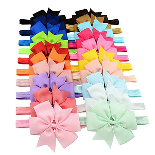 Diademas Bebe Niña, Paquete de 20 Diademas Elásticas con Arcos de Pelo de 4.3" Diseño de Regalo Surtido de Colores para Recién Nacido Diademas Bebe Niña, Paquete de 20 Diademas Elásticas con Arcos de Pelo de 4.3" Diseño de Regalo Surtido de Colores para Recién Nacido