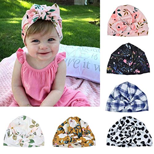 Diademas Bebe Niña,SHOBDW Elásticas Cintas Sombreros Para El Sol Casquillo De Los Arcos Floral Nudo Turbante Envolturas Para La Cabeza Cintas para el pelo Bebe Niña Recien Nacida,Rosado