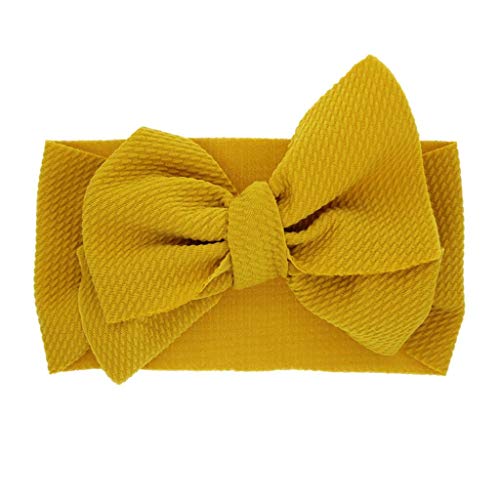 Diademas Bebe Niña,SHOBDW Elásticas Colorful Bows Toddler Kid Bebé Niñas Flores Nudo Turbante Accesorios Para La Cabeza Cintas para el pelo Bebe Niña Recien Nacida,Amarillo