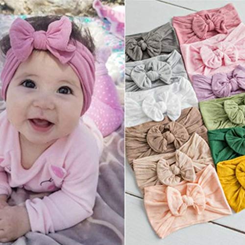 Diademas Bebe Niña,SHOBDW Elásticas Sólido Niño Turbante Nudo Flores Arcos Accesorios Para La Cabeza Cintas para el pelo Bebe Niña Recien Nacida,W