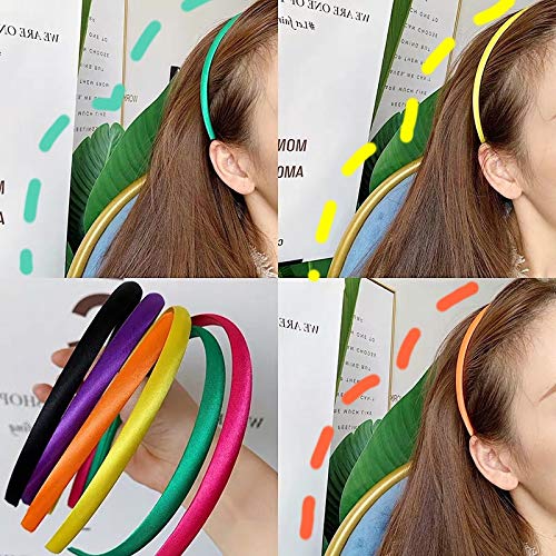 Diademas Mujer Diadema Niñas Diademas de Pelo 20 Piezas Banda Pelo de Satén Accesorios de Peinado de Niñas Hair Scrunchies Diademas Accesorios para el cabello