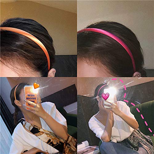 Diademas Mujer Diadema Niñas Diademas de Pelo 20 Piezas Banda Pelo de Satén Accesorios de Peinado de Niñas Hair Scrunchies Diademas Accesorios para el cabello