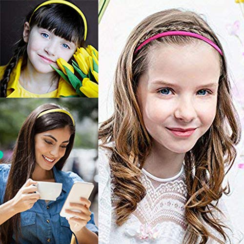 Diademas Mujer Diadema Niñas Diademas de Pelo 20 Piezas Banda Pelo de Satén Accesorios de Peinado de Niñas Hair Scrunchies Diademas Accesorios para el cabello