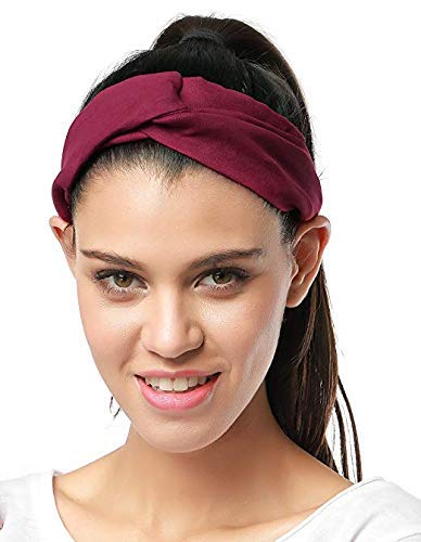 Diademas Turbante Mujer Cintas Pelo Elastica Flor Vintage Impreso Yoga Elástico Para Cabeza Venda De Pelo Anudado Niñas Lazo Bandana Pañuelo Tela Twisted Nudo Headwrap Cabello Hair Band Accesorios