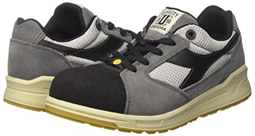 Diadora - D-Jump Low Text Pro S1p ESD, Zapatos de Trabajo Unisex Adulto, Gris (Grigio Acciaio/Nero Antracite), 42 EU