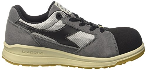 Diadora - D-Jump Low Text Pro S1p ESD, Zapatos de Trabajo Unisex Adulto, Gris (Grigio Acciaio/Nero Antracite), 42 EU