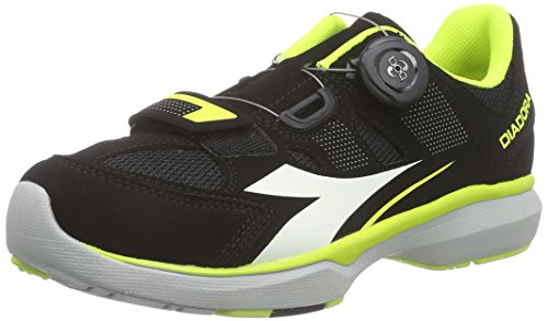 Diadora Gym, Zapatillas de Ciclismo de montaña. Unisex Adulto, Negro-Schwarz (Black/Yellow fluo/white6003), 44 EU