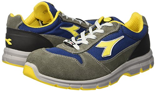 Diadora - Run Textile Low S1p, zapatos de trabajo Unisex adulto, Gris (Grigio Castello/blu Insegna), 42 EU