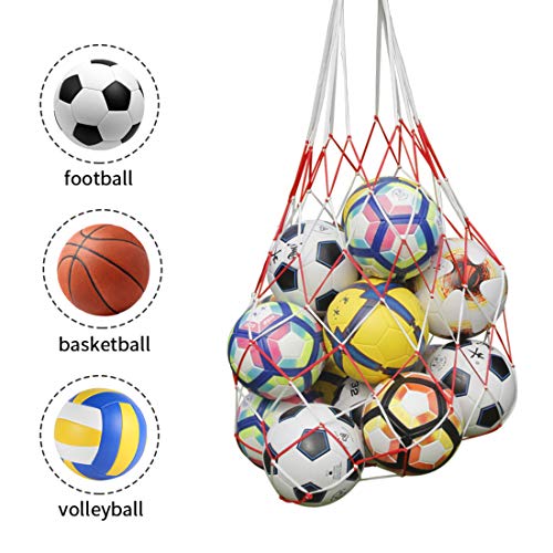 DIAMOEN Deportes de Pelota del aro de la Red del Acoplamiento 10 Bolas Grande Carry Bolsa de Red de Baloncesto