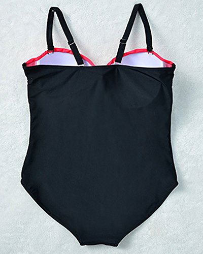 DianShao Mujer Vintage Punto Bikini Empalme Tallas Grandes BaƱadores Traje De BaƱo Rojo 50 DianShao Mujer Vintage Punto Bikini Empalme Tallas Grandes BaƱadores Traje De BaƱo Rojo 50