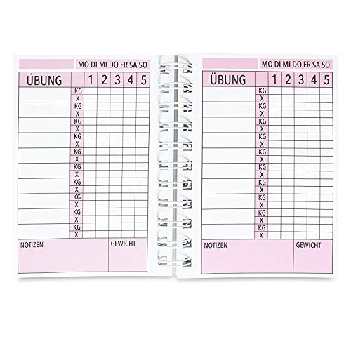 Diario de entrenamiento para mujeres para gimnasio, culturismo y cardio de Cupcakes & Kisses, 200 páginas, resistente y práctico (DIN A6) Diario de entrenamiento para mujeres para gimnasio, culturismo y cardio de Cupcakes & Kisses, 200 páginas, resistente y práctico (DIN A6)