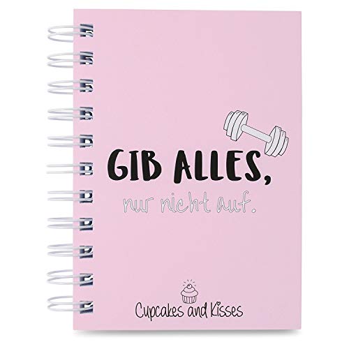 Diario de entrenamiento para mujeres para gimnasio, culturismo y cardio de Cupcakes & Kisses, 200 páginas, resistente y práctico (DIN A6) Diario de entrenamiento para mujeres para gimnasio, culturismo y cardio de Cupcakes & Kisses, 200 páginas, resistente y práctico (DIN A6)