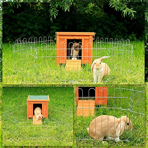 Dibea Conejera de Madera caseta Exterior para Mascotas pequeñas cobertizo 43x43x52 cm