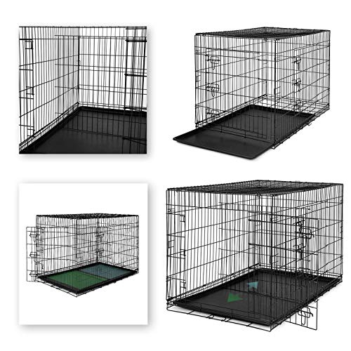 Dibea DC00494, Jaula Plegable de Metal para Perro, Gato y Mascota (2 Puertas), 106 x 71 x 71 cm Dibea DC00494, Jaula Plegable de Metal para Perro, Gato y Mascota (2 Puertas), 106 x 71 x 71 cm
