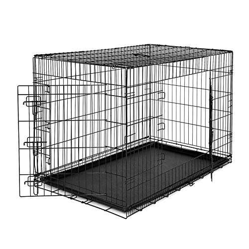 Dibea DC00494, Jaula Plegable de Metal para Perro, Gato y Mascota (2 Puertas), 106 x 71 x 71 cm