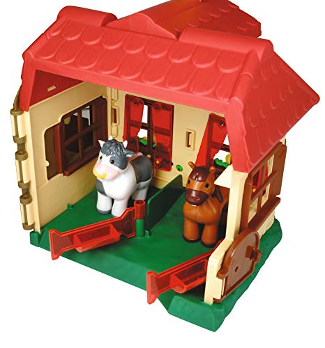 Dickie- Happy Farm Granja 49 cm con Sonido y Tractor y Animales, Multicolor, Größe: 38 cm (3818000)