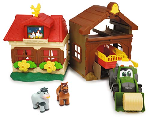 Dickie- Happy Farm Granja 49 cm con Sonido y Tractor y Animales, Multicolor, Größe: 38 cm (3818000)