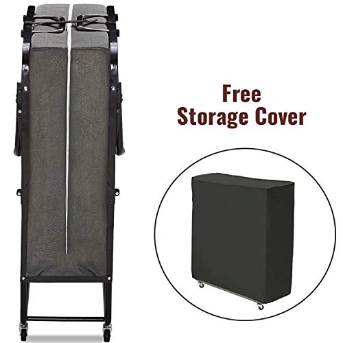 DICTAC Cama Plegable 90 x 200 cm Cama de Invitados con colchón de Espuma viscoelástica de 13 cm de Espesor,Cubierta de Polvo y Ruedas Gratis, fáciles de Montar y Transportar,Armadura de Metal DICTAC Cama Plegable 90 x 200 cm Cama de Invitados con colchón de Espuma viscoelástica de 13 cm de Espesor,Cubierta de Polvo y Ruedas Gratis, fáciles de Montar y Transportar,Armadura de Metal
