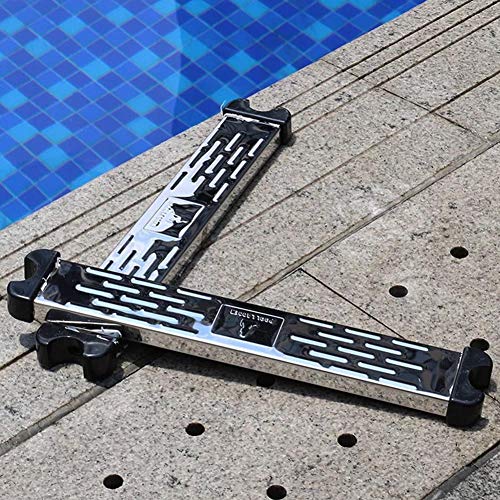 didatecar - Peldaño de piscina de repuesto, antideslizante, de acero inoxidable 304/316L, 562 g, 1,2 mm