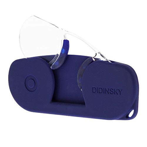 DIDINSKY Gafas de Lectura sin Patillas Graduadas para Hombre y Mujer transparentes. Gafas de presbicia para hombre y mujer retro o vintage para vista cansada. Indigo +2.0 – MIM