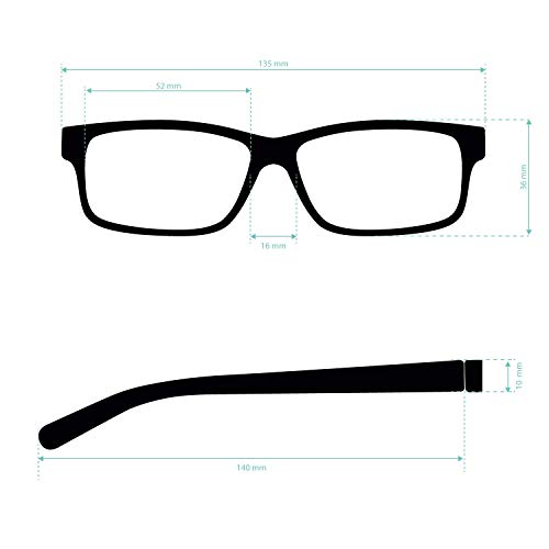 DIDINSKY Gafas de Presbicia con Filtro Anti Luz Azul para Ordenador. Gafas Graduadas de Lectura para Hombre y Mujer con Cristales Anti-reflejantes. Graphite +2.5 – THYSSEN DIDINSKY Gafas de Presbicia con Filtro Anti Luz Azul para Ordenador. Gafas Graduadas de Lectura para Hombre y Mujer con Cristales Anti-reflejantes. Graphite +2.5 – THYSSEN