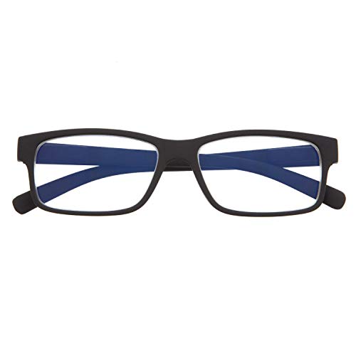 DIDINSKY Gafas de Presbicia con Filtro Anti Luz Azul para Ordenador. Gafas Graduadas de Lectura para Hombre y Mujer con Cristales Anti-reflejantes. Graphite +2.5 – THYSSEN