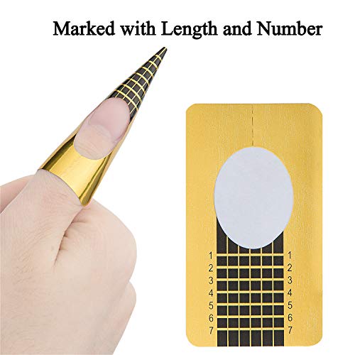 Diealles Shine 200Piezas Moldes Uñas Etiqueta de Formas de Arte de Uñas,Oro Bandeja de Papel de Manicura. Diealles Shine 200Piezas Moldes Uñas Etiqueta de Formas de Arte de Uñas,Oro Bandeja de Papel de Manicura.