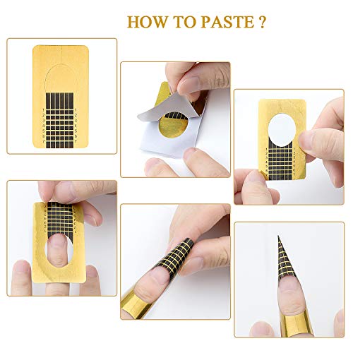 Diealles Shine 200Piezas Moldes Uñas Etiqueta de Formas de Arte de Uñas,Oro Bandeja de Papel de Manicura. Diealles Shine 200Piezas Moldes Uñas Etiqueta de Formas de Arte de Uñas,Oro Bandeja de Papel de Manicura.