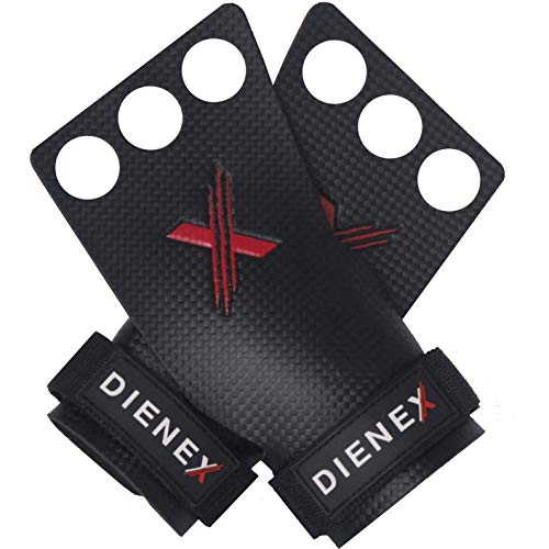 DIENEX Exess 3H Calleras para Crossfit Grips 3 Agujeros, Agarre para Cross Training, Dominadas, Calistenia, Gimnasia, Kettlebell, Pesas, Pullups, Fitness, Protección de Manos (Talla M)