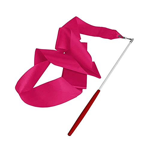 DierCosy 4m Danza Gimnasia rítmica de la Cinta de Gimnasia Arte Streamer de Giro del bastón de Rod (Rosas Fuertes) DierCosy 4m Danza Gimnasia rítmica de la Cinta de Gimnasia Arte Streamer de Giro del bastón de Rod (Rosas Fuertes)