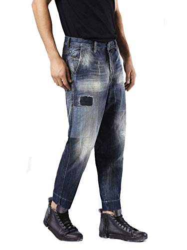 Diesel Carrot-Chino 0856P Pantalones Hombre Jeans Chino (31W, Azul)