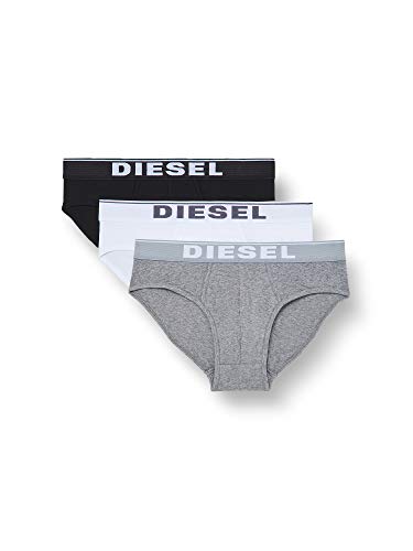 Diesel UMBR-ANDRETHREEPACK, Calzoncillo para Hombre, Multicolor (Dark Grey Melange/Black/Bright White E3843/0jkkb), XL, Pack de 3
