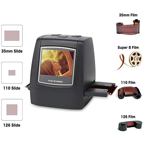 DIGITNOW! 22MP Escáner de negativos y diapositivas , Convertidor digital con 2,4"LCD para 35 mm/ Super 8/ 110/ 126 película DIGITNOW! 22MP Escáner de negativos y diapositivas , Convertidor digital con 2,4"LCD para 35 mm/ Super 8/ 110/ 126 película