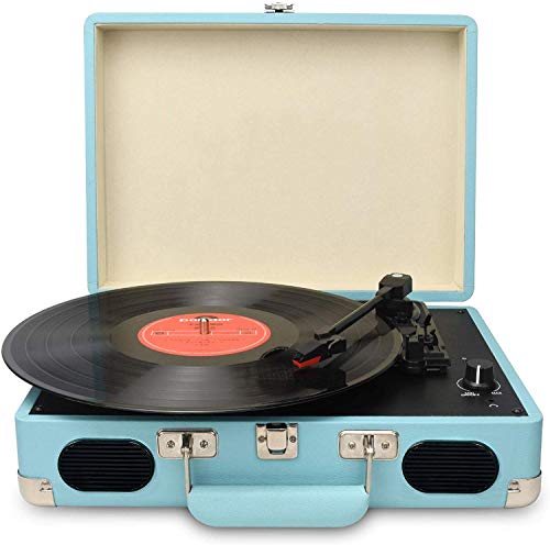 DIGITNOW! Portable Belt Drive - Tocadiscos de Estilo Retro de 3 velocidades Vinyl-Black Maletín Giratorio con Altavoz estéreo, admite Salida USB/Auriculares Jack / MP3 / reproducción de música DIGITNOW! Portable Belt Drive - Tocadiscos de Estilo Retro de 3 velocidades Vinyl-Black Maletín Giratorio con Altavoz estéreo, admite Salida USB/Auriculares Jack / MP3 / reproducción de música