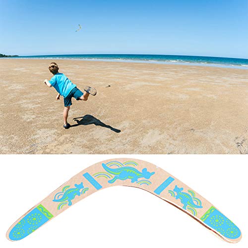 Dilwe Boomerang, Estable de Madera en forma de V de Retorno Boomerang Niños Deportes Nuevo Volador Boomerang Juguete con Bolsa de PP para Juegos al aire libre Deportes