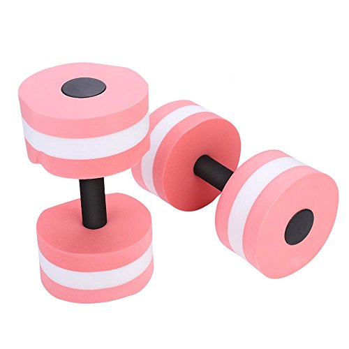 Dilwe Mancuernas de Fitness 1 par Espuma Equipos de Ejercicios Flotantes Agua para Aeróbic Acuático Entrenamiento(Rosa)