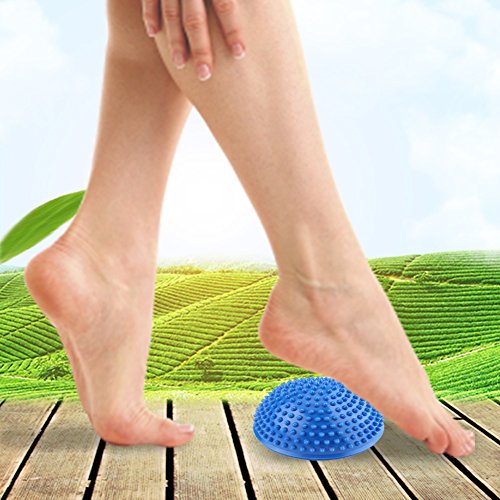 Dilwe Medias Pelotas de Yoga, Ejercicios inflables de PVC, Entrenador, Masaje, Punto, Fitball, Yoga, Bola de Equilibrio(Azul) Dilwe Medias Pelotas de Yoga, Ejercicios inflables de PVC, Entrenador, Masaje, Punto, Fitball, Yoga, Bola de Equilibrio(Azul)