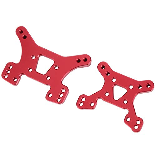 Dilwe Piezas de Repuesto de Vehículos de Tablero de Torre de Choque Delantero/Trasero de Aluminio Comaptible para WLtoys 144001 1/14 RC Modelo de Coche(Rojo) Dilwe Piezas de Repuesto de Vehículos de Tablero de Torre de Choque Delantero/Trasero de Aluminio Comaptible para WLtoys 144001 1/14 RC Modelo de Coche(Rojo)