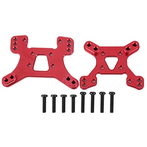 Dilwe Piezas de Repuesto de Vehículos de Tablero de Torre de Choque Delantero/Trasero de Aluminio Comaptible para WLtoys 144001 1/14 RC Modelo de Coche(Rojo) Dilwe Piezas de Repuesto de Vehículos de Tablero de Torre de Choque Delantero/Trasero de Aluminio Comaptible para WLtoys 144001 1/14 RC Modelo de Coche(Rojo)