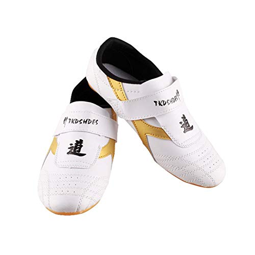 Dilwe Zapatos de Taekwondo Zapatos de Suela Suave de Cuero de PU para Ejercicio de Gimnasio Taichi Entrenamiento(31)