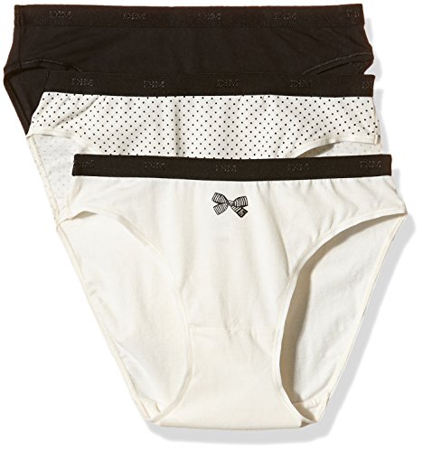 Dim Les Pockets Coton Slip X3 Braguita, Lot nœud Noir, 40/42 (Pack de 3) para Mujer Dim Les Pockets Coton Slip X3 Braguita, Lot nœud Noir, 40/42 (Pack de 3) para Mujer
