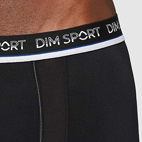 Dim Sport Boxer Long Micro Fibre X1, Gris Granit/Noir, XXL para Hombre