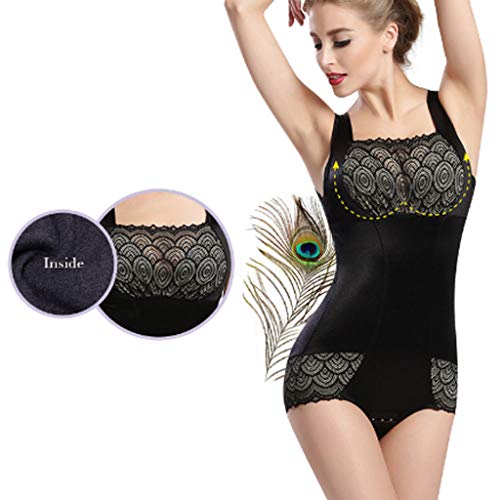 DIMPLEYA Cinturón Abdominal Femenino Siamés Cintura Y Cadera Belleza Corporal Ropa Interior Moldeadora Reducción Postparto Vientre Corsé,Black,XL