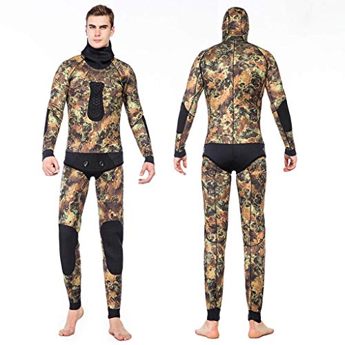 DIMPLEYA Ultra-Estiramiento Traje de Neopreno de 5 mm Traje Volver al Post Completo Cuerpo de una Sola Pieza para los Hombres Snorkel Surf natación,VS,SG