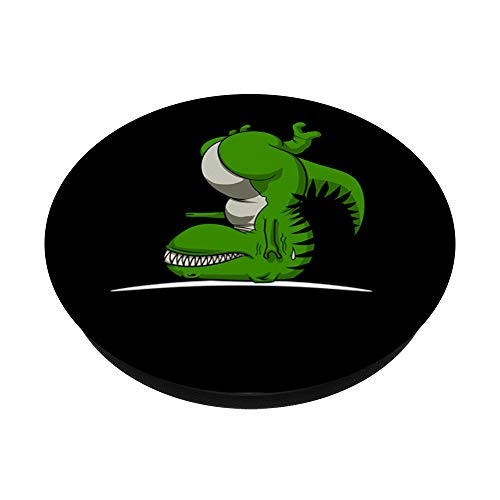 Dinosaurio t-rex Odia Sirsasana Yoga Divertido Fantasía PopSockets Agarre y Soporte para Teléfonos y Tabletas