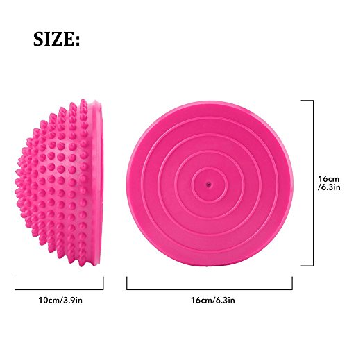 Dioche Bola de Masaje, El Medio Inflable del PVC de Bolas de Yoga Masajea El Punto Fitball Ejercita la Bola del Equilibrio de Aptitud del Instructor(Pink) Dioche Bola de Masaje, El Medio Inflable del PVC de Bolas de Yoga Masajea El Punto Fitball Ejercita la Bola del Equilibrio de Aptitud del Instructor(Pink)