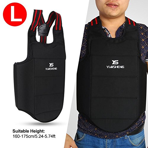 Dioche Protector Pecho Taekwondo, Unisex Niño Adulto Taekwondo Karate Chaleco de la Guardia de Pecho Boxeo Karate Pecho Protector Accesorio(L) Dioche Protector Pecho Taekwondo, Unisex Niño Adulto Taekwondo Karate Chaleco de la Guardia de Pecho Boxeo Karate Pecho Protector Accesorio(L)