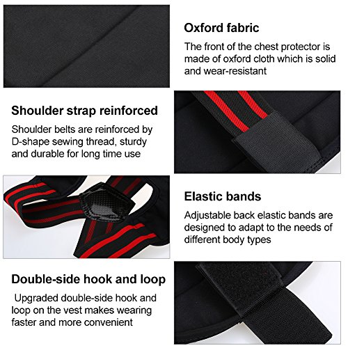 Dioche Protector Pecho Taekwondo, Unisex Niño Adulto Taekwondo Karate Chaleco de la Guardia de Pecho Boxeo Karate Pecho Protector Accesorio(L) Dioche Protector Pecho Taekwondo, Unisex Niño Adulto Taekwondo Karate Chaleco de la Guardia de Pecho Boxeo Karate Pecho Protector Accesorio(L)
